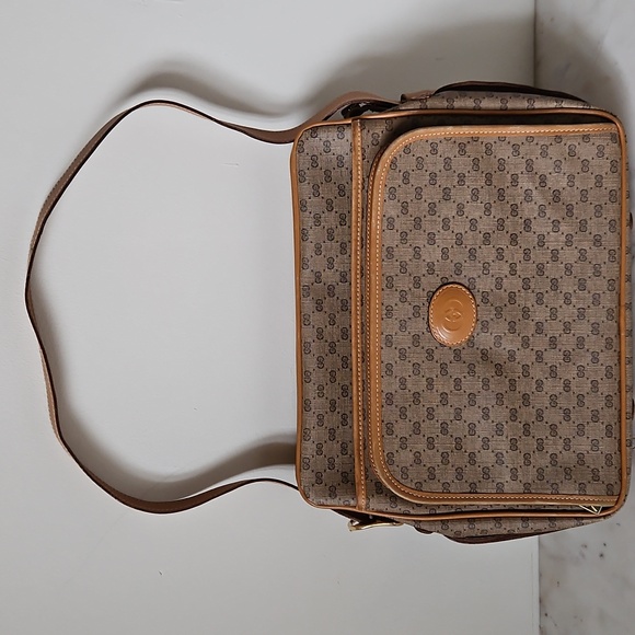 GUCCI: Rare 70s Micro GG Large Messenger Bag - Picture 13 of 13